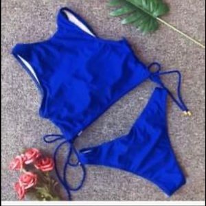 Cobalt blue bikini never worn size small